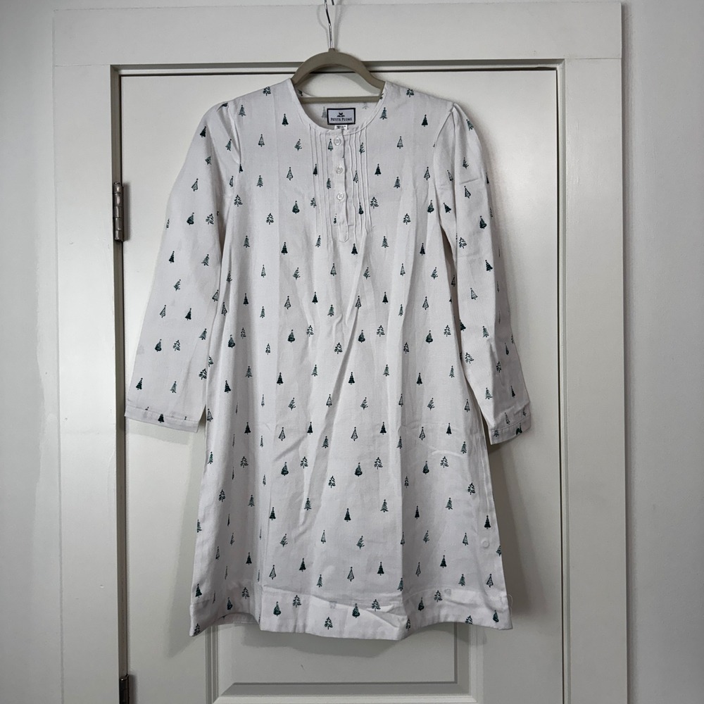 NEW Petite Plume 12 Beatrice Nightgown Long Sleeve Christmas Tree Holiday